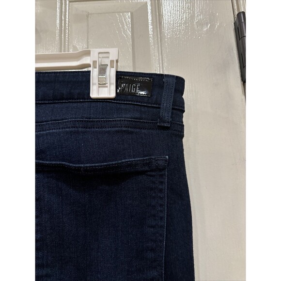 Paige Size 31 High Rise Manhattan Bootcut Blue Jeans - Picture 7 of 8